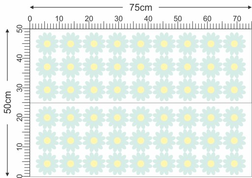 Nálepky na stenu DAISIES kvety 54 kusov ST2