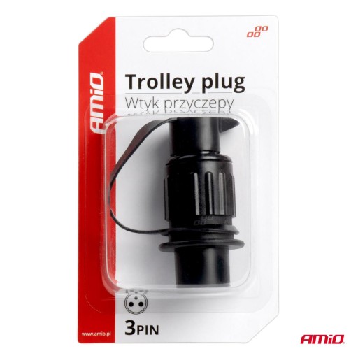 AMiO PLUG Elektrická zástrčka 3 PIN 3-kolíkový konektor AMIO-03213