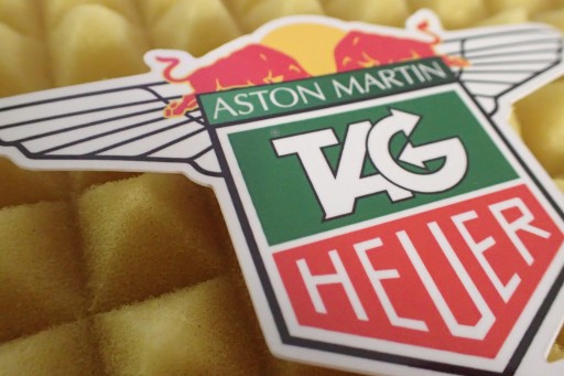 NÁLEPKA F1 TAG HEUER ASTON MARTIN RBR 10,9 x 9,2 CM