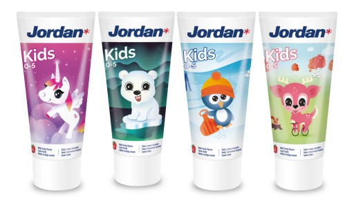 JORDAN Zubná pasta PRE DETI 0-5 rokov CHRÁNI bez SLS mierne MALINA 50ml