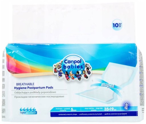 Canpol Babies Popôrodné vložky Hygienické vložky 10 kusov Absorpčné jednorazové