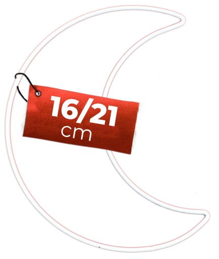 Mesačná obruč z BIELEHO drôtu, 21 cm, pre makramé