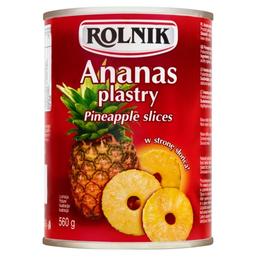 Rolnik Ananásové plátky 580ml