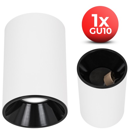 Prisadené stropné svietidlo HALOGEN GU10 biela čierna LED BODOVÁ LAMPA