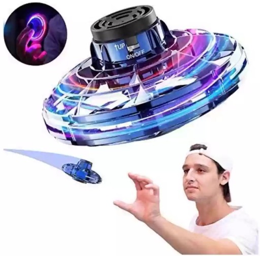 LIETAJÚCI DISK UFO MINI DRÓN GUĽA SVIETIACA GUĽA LED FLYNOVA SPINNER RINGO