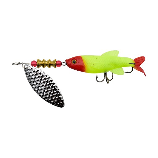 Plechová lyžica Spinner 14,5g / 13cm gumená návnada na ryby