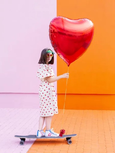 BALÓN ČERVENÉ SRDCE VEĽKÝ PRE HÉLIUM VALENTÍN LÁSKA LÁSKA
