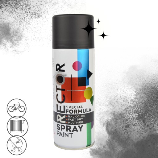 Lak univerzálna emailová farba v spreji čierna 400ml