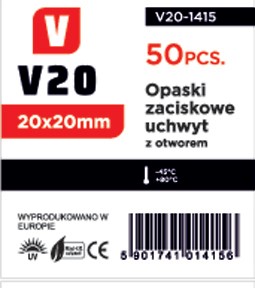 ZÁKLAD 20mm x 20mm BIELA 50 kusov