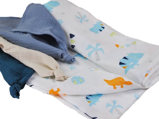 Plienková mušelínová mäkká bavlnená plienka pre bábätká 30x30 Small Large