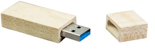 Wooden Pendrive Light Maple Narrow 512 MB