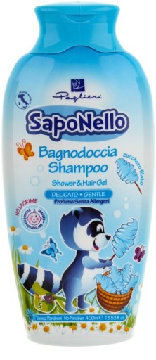 Saponello 2v1 cukrová vata gél do kúpeľa + šampón
