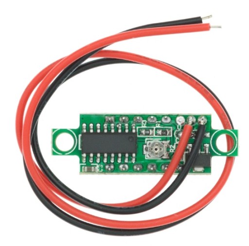VOLTMETER 3,2-40 VDC, DVOJ VODIČ, ŽLTÝ