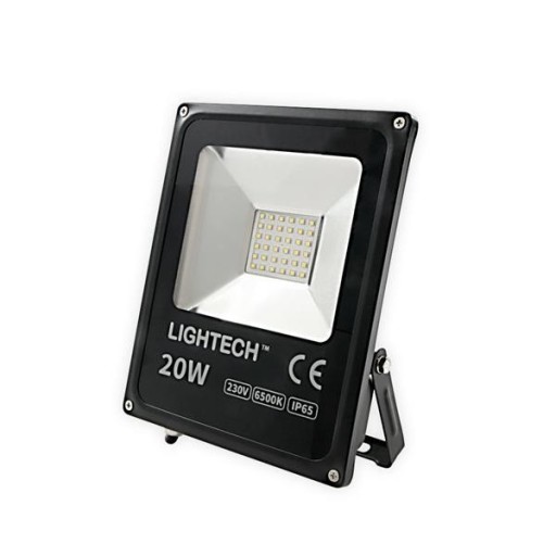 LED reflektor SMD 20W 1400lm 6500K čierny LIGHTEC