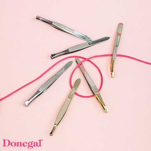 Donegal Pinzeta na tvarovanie obočia, svetlá, brúsená laserom, č. položky 1093