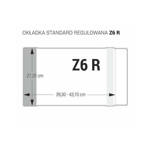 Knižný obal 272 mm Z6 nastaviteľný obal