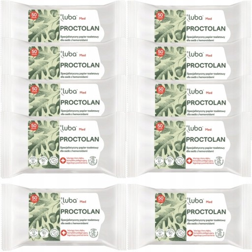 Vlhčený papier PROCTOLAN Luba MED 50 ks.