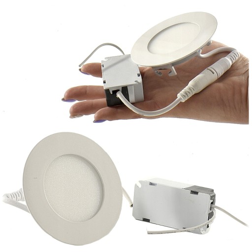 STROPNÉ SVETLO, PANEL 3W, HALOGÉN, TEPLÉ BIELE
