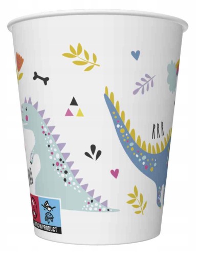 Papierové poháre na párty, 250 ml, 8 kusov