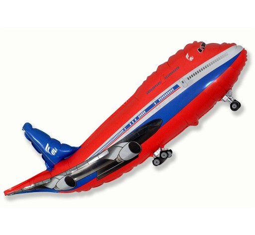 LIETADLO fóliový balón červený Boeing 60 cm