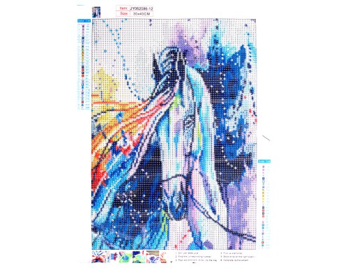 Diamantový vyšívaný mozaikový obrázok s koníkom 40x30cm