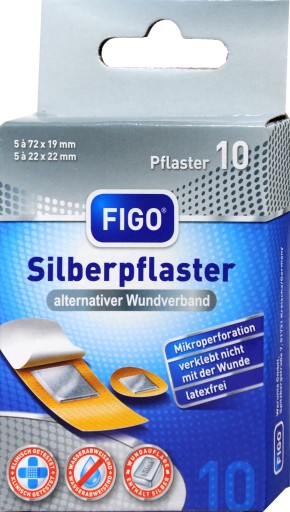 FIGO vodeodolné náplasti so striebrom, 10 ks