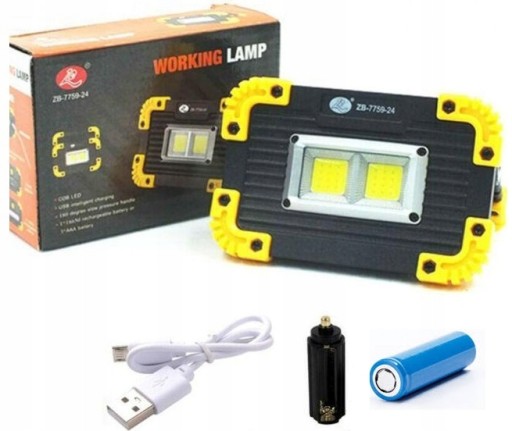 COB LAMPA NABÍJACIA baterka HALOPAK USB STROBOSCOPE
