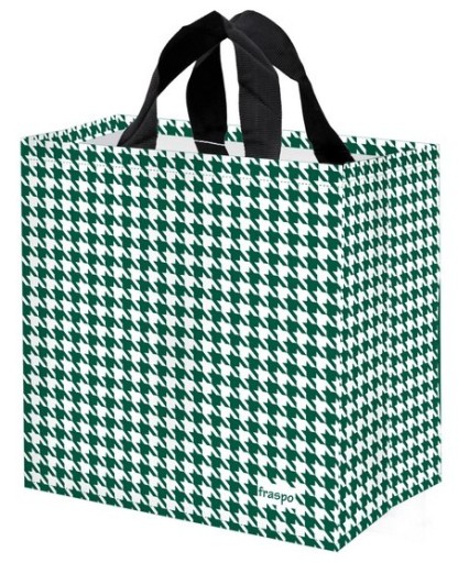 Taška Esy-Floresy 24L, chrt stooth, zelená a biela