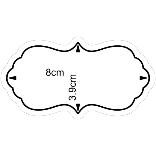 Formička na štítok Rám na štítok 16 8cm