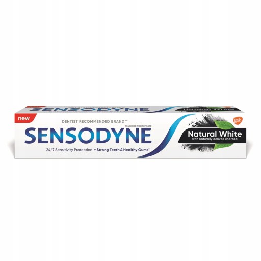 Sensodyne Natural White bieliaca zubná pasta s uhlím 75 ml