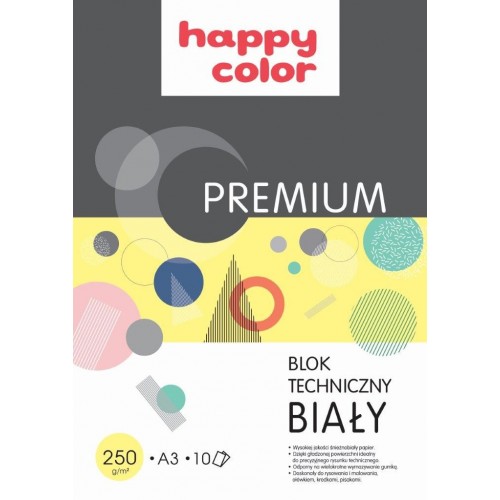 Technický blok A3/10 biely 250g Happy Color