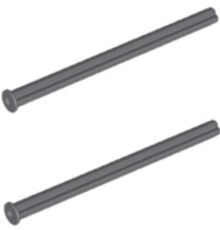 LEGO Axle Axle Alloy 8 C. Grey 55013 4499858 - 2ks