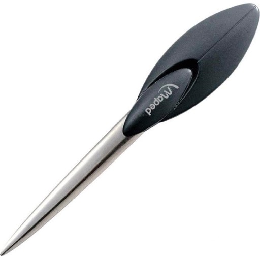 Zmapovaná rezačka obálok 17 cm strieborná