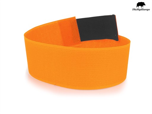 Lovecký oranžový VÝSTRAŽNÝ PÁS s gumičkou na rukáve pre Huntera