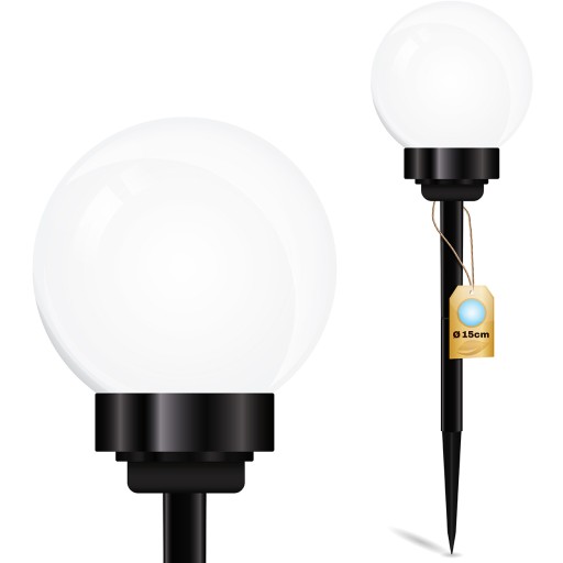SLNEČNÁ LAMPA Záhradná LED LAMPA POHNANÁ GUĽOVÁ GUĽA 15cm OSTROŽ