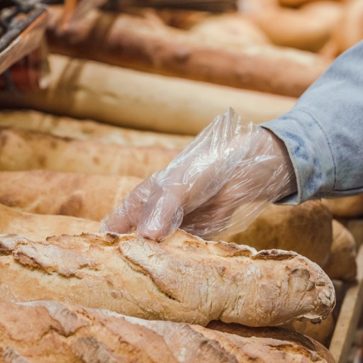 Fóliové rukavice, veľkosť M, 100 ks STRONG Plast