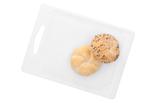 DOSKA NA KRAJENIE, plast, biela, 30x22, pevná kuchynská doska s rukoväťou