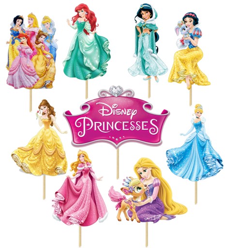 TOPPERS TOPPER CAKE TOPPER CUPETS DEKORÁCIA DISNEY PRINCESS ARIEL 9 ks