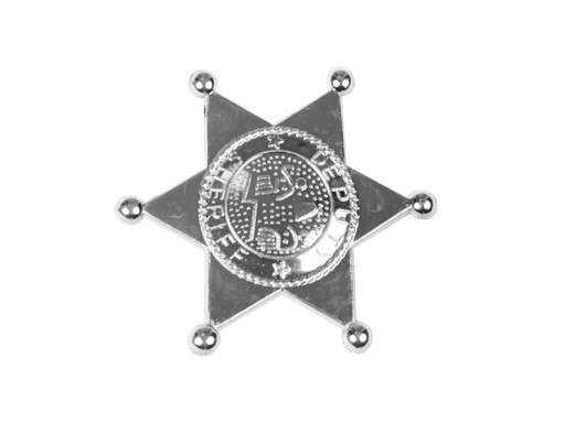 SHERIFF'S COWBOY STAR, DIVOKÝ ZÁPAD, STRIEBORNÁ