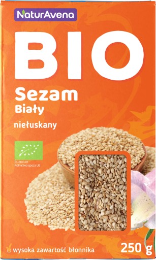 NaturAvena Bio biely nelúpaný sezam 250 g