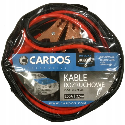 Štartovacie káble CARDOS 200A, 2,5 m vak