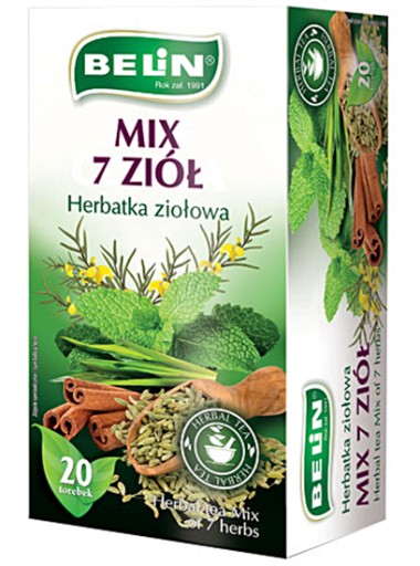BYLINKOVÝ ČAJ 7 Bylinky 20 vrecúšok BELIN