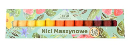 Sada nití do šijacieho stroja 200m/ks žltohnedá 12ks.