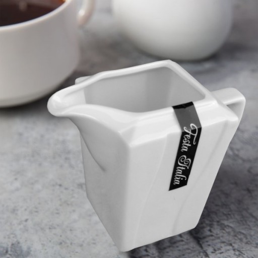 Porcelánová kanvička na mlieko, biela, 250 ml