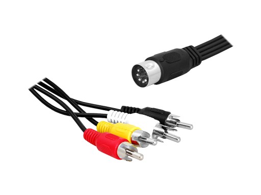 Audio kábel DIN kábel 4x RCA Cinch 1,8 m pre vežový zosilňovač gramofónu