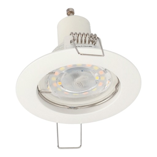 SET HALOGÉNOVÉ SVETLÁ + GU10 LED KRUH BIELY