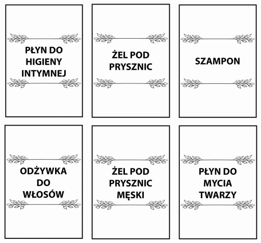 Nálepky na fľaše, kozmetiku, Mydlo, Biele 1 ks