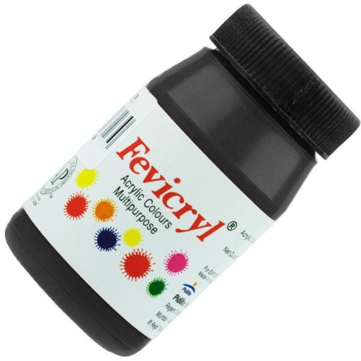Fevicryl akrylová farba na textil - čierna