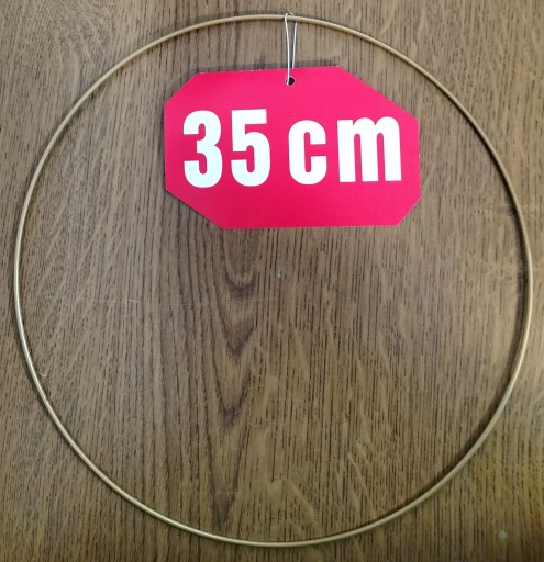 ZLATÝ MATNÝ prsteň/ráfik na lapače snov/makramé 35cm