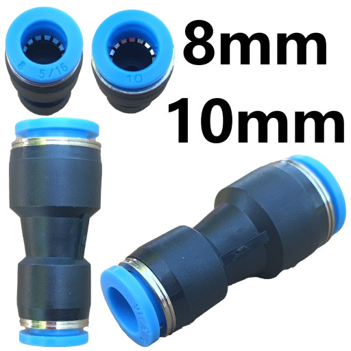 Zásuvný konektor pneumatickej redukcie 10 - 8mm PG 10-8